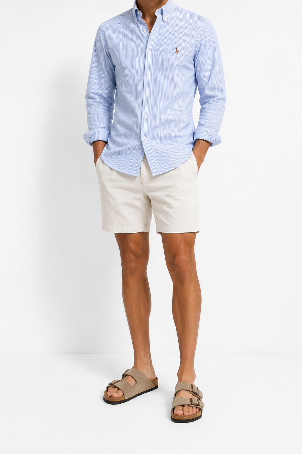 Cămașă Polo Ralph Lauren Custom Slim Fit Alb/Albastru