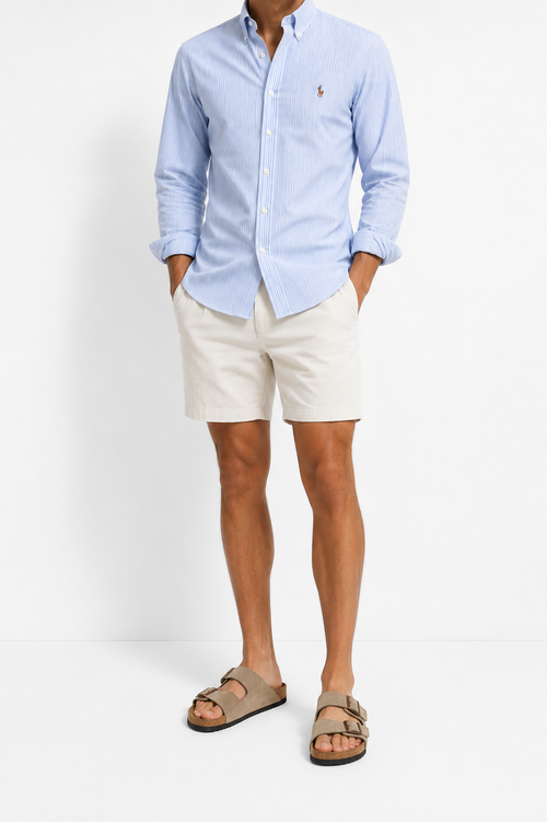 Cămașă Polo Ralph Lauren Custom Slim Fit Alb/Albastru