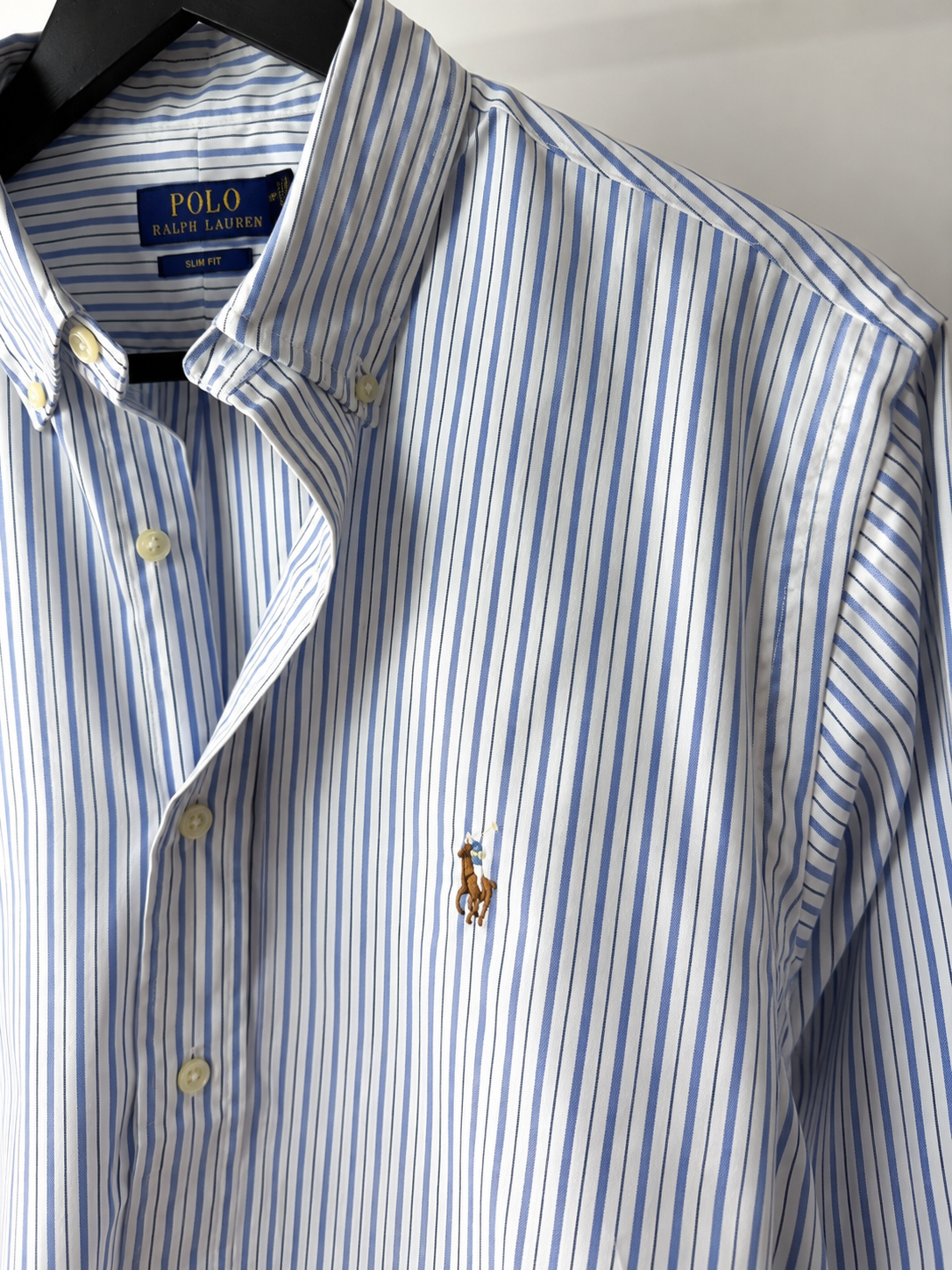 Cămașă Polo Ralph Lauren Custom Slim Fit Alb/Albastru
