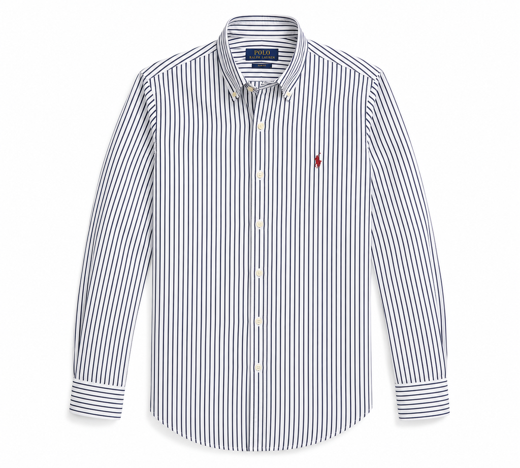 Cămașă Polo Ralph Lauren Custom Slim Fit Alb/Negru