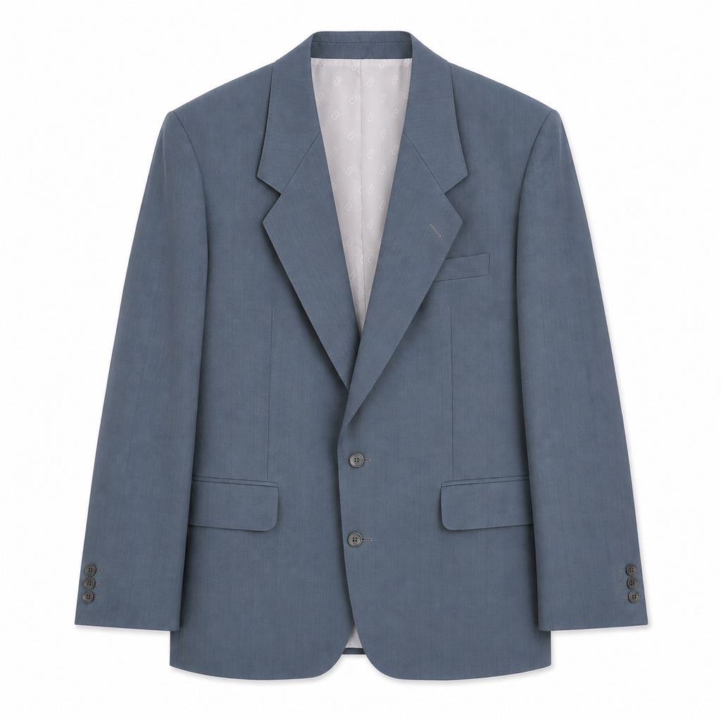 Vintage Christian Dior blazer / anthracite gray-blue / virgin wool / viscose