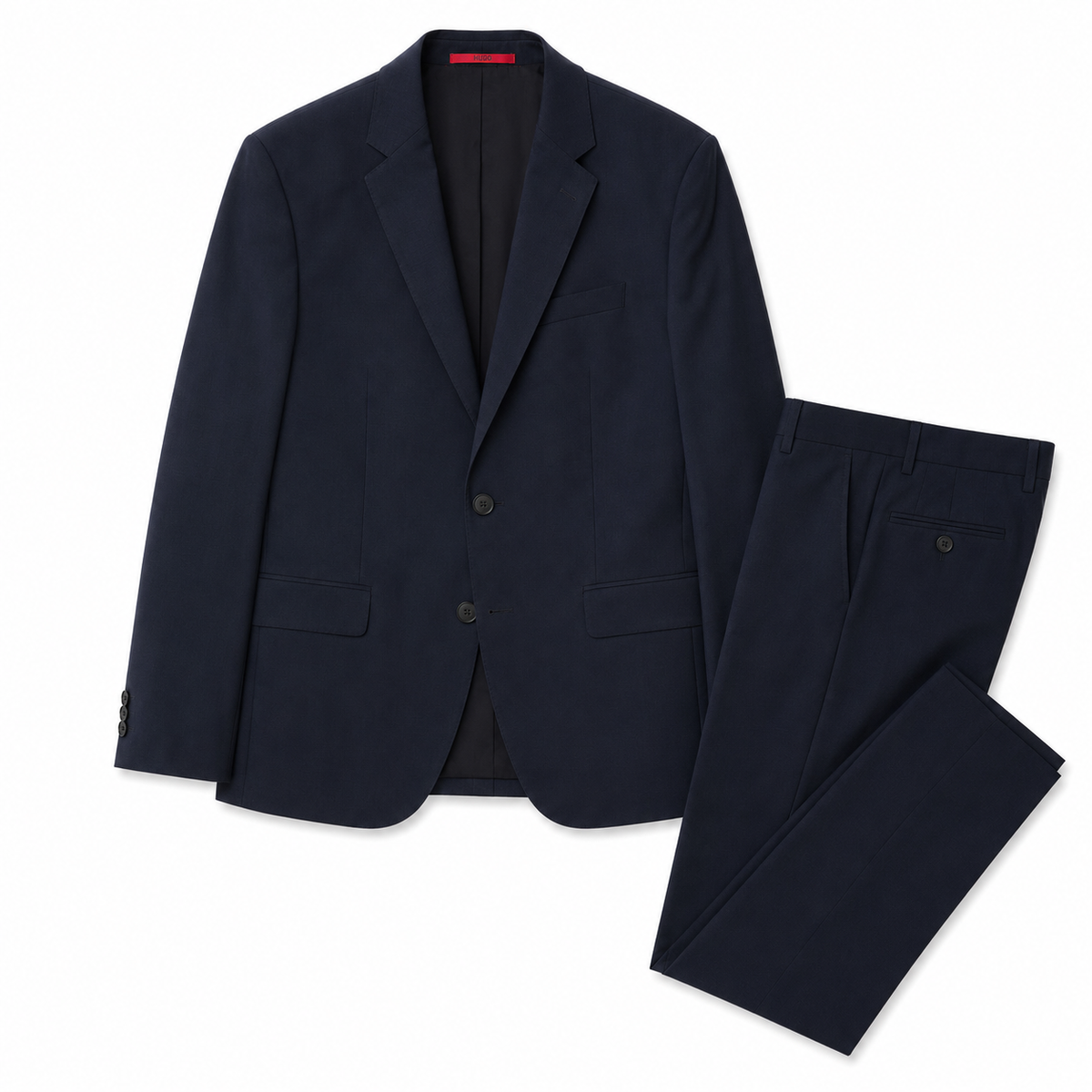 Costum de lux Hugo / 100% virgin wool / stofă subțire / dark navy