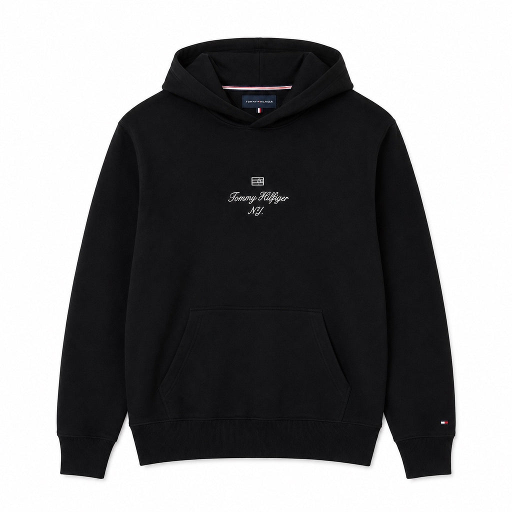 Hanorac Tommy Hilfiger broderie-logo negru
