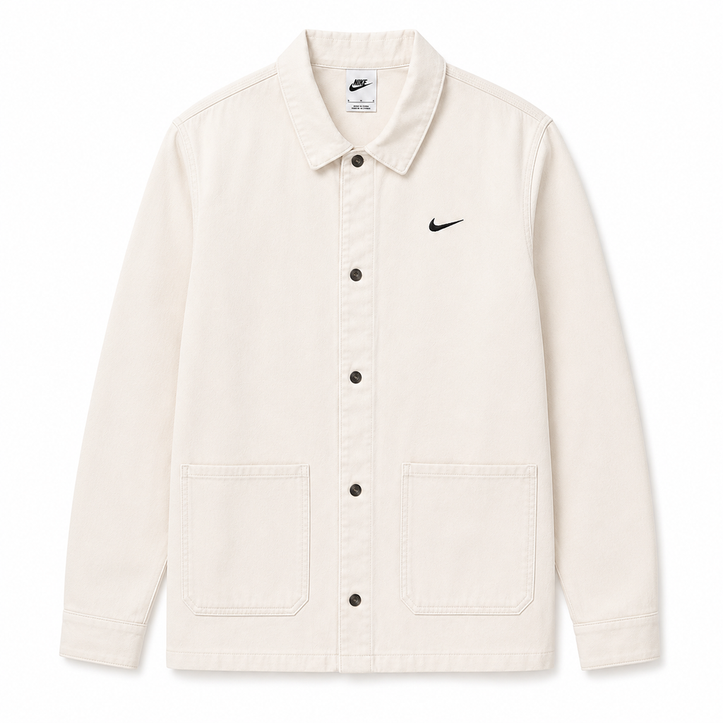 Overshirt denim Nike off-white / relaxed fit