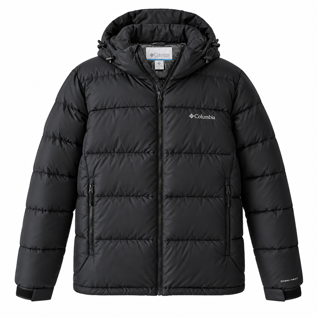 Puffer Columbia / broderie logo / negru  / omni-heat