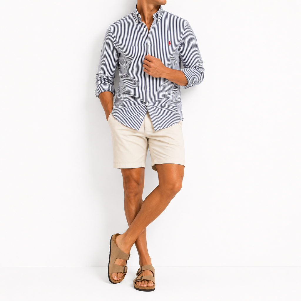 Cămașă Polo Ralph Lauren Slim Fit Alb/Negru