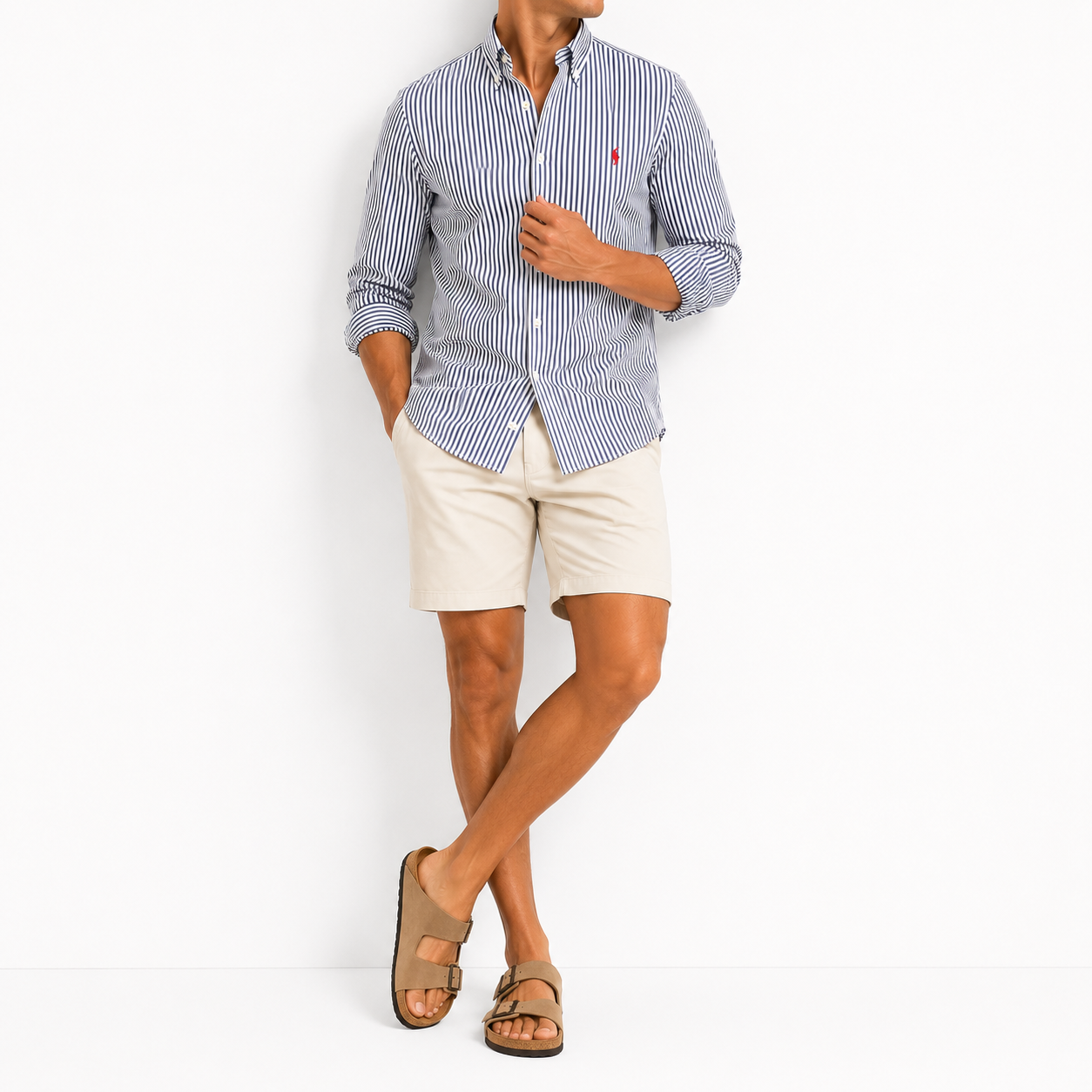 Cămașă Polo Ralph Lauren Slim Fit Alb/Negru