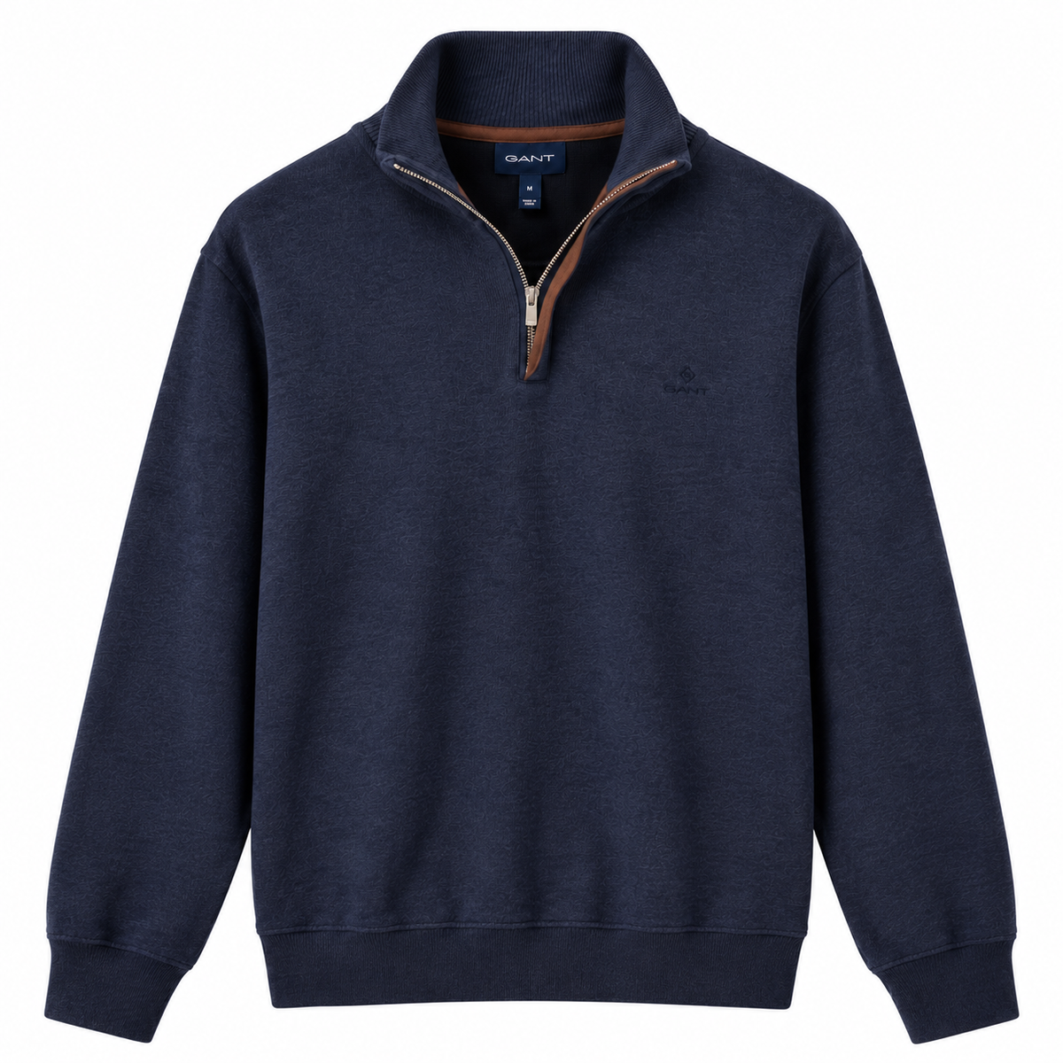 Pulover Gant cu fermoar 1/3 / material subțire, de sezon / dark navy