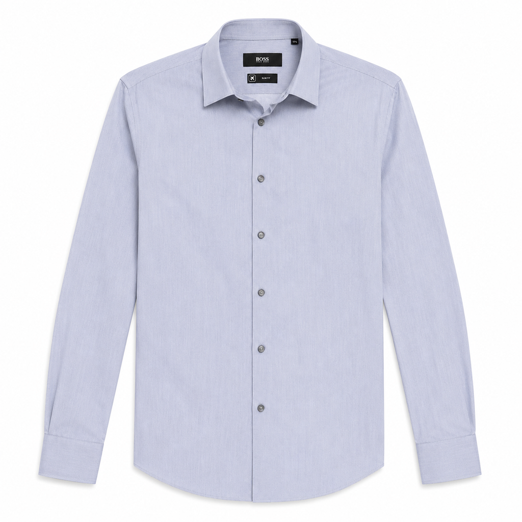 Cămașă premium Hugo Boss / antracit gri - albastru