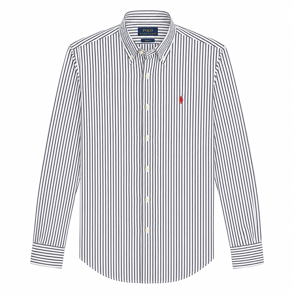 Cămașă Polo Ralph Lauren Slim Fit Alb/Negru