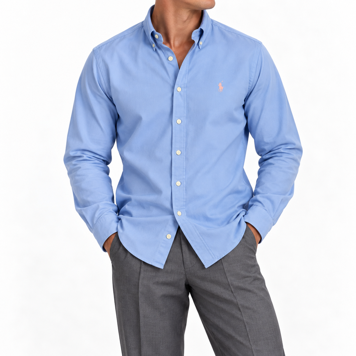 Cămașă Polo Ralph Lauren slim fit / albastru / bumbac