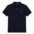 Tricou Polo Ralph Lauren clasic / custom slim fit / dark navy / logo galben